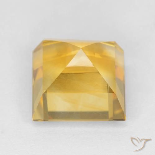 Citrino Naranja dorado natural de 3.75 ct, Cuadrado, VS