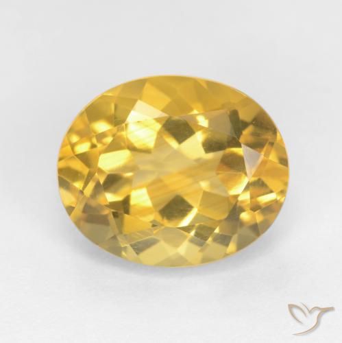 3.71ct Natural Dorado medio Citrino, Ovalada, VS