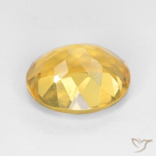 Citrino Dorado medio natural de 3.71 ct, Ovalada, VS