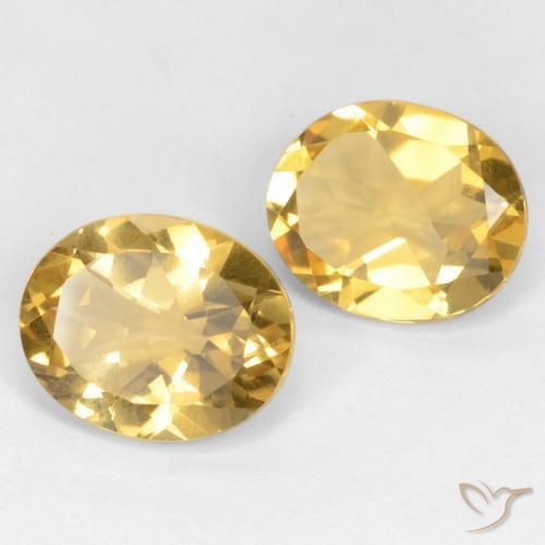 Gemas de Citrino Dorado medio natural de 6.05 ct, Ovalada, VS