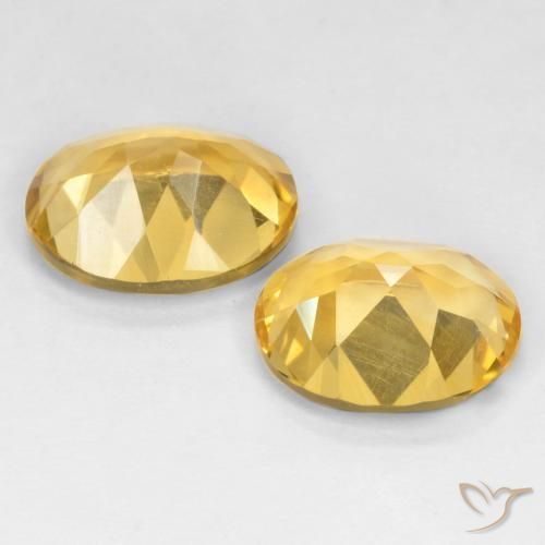 Gemas de Citrino Dorado medio natural de 6.05 ct, Ovalada, VS