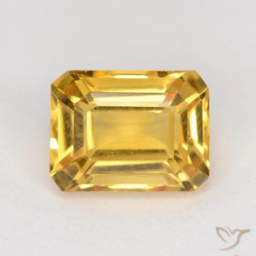 1.62ct Natural Dorado Citrino, corte esmeralda, VVS-VS