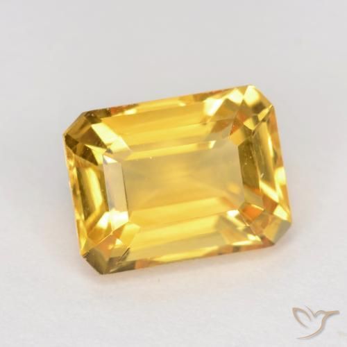 Citrino Dorado natural de 1.62 ct, Corte Octágono / Esmeralda, VVS-VS