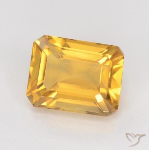 Citrino Dorado intenso natural de 1.83 ct, Corte Octágono / Esmeralda, VVS-VS