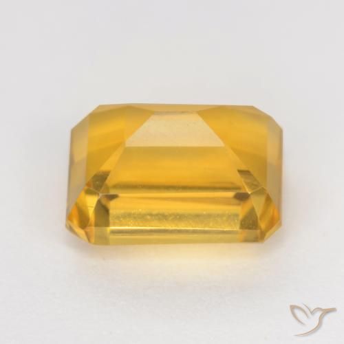 Citrino Dorado intenso natural de 1.83 ct, Corte Octágono / Esmeralda, VVS-VS