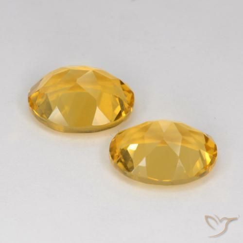 Gemas de Citrino Dorado natural de 6.36 ct, Ovalada, VS