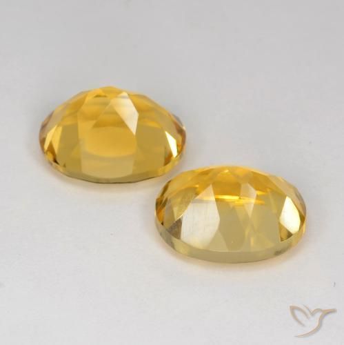 Gemas de Citrino Naranja dorado natural de 7.30 ct, Ovalada, VS