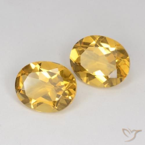 Gemas de Citrino Dorado natural de 6.11 ct, Ovalada, VS