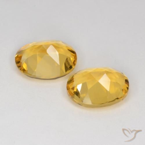 Gemas de Citrino Dorado natural de 6.11 ct, Ovalada, VS
