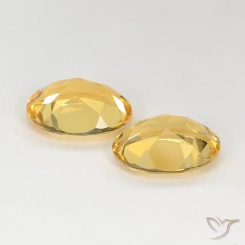 Gemas de Citrino Dorado medio natural de 5.19 ct, Ovalada, VS