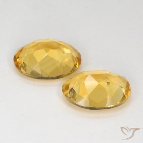 Gemas de Citrino Dorado medio natural de 5.70 ct, Ovalada, VS