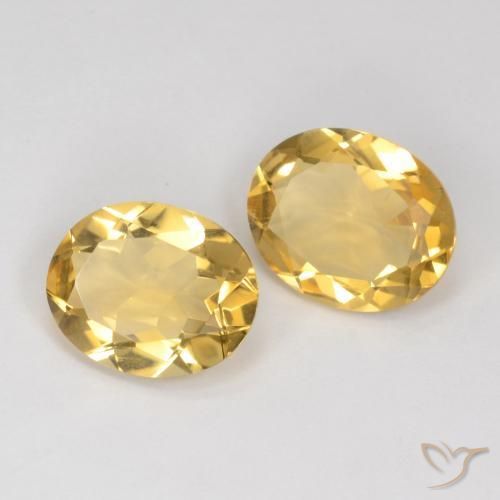 Gemas de Citrino Naranja dorado natural de 5.41 ct, Ovalada, VS