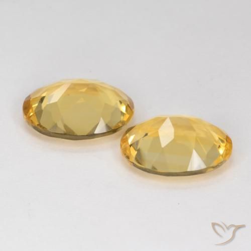 Gemas de Citrino Naranja dorado natural de 5.41 ct, Ovalada, VS