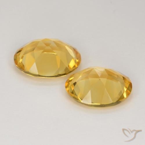 Gemas de Citrino Dorado medio natural de 5.71 ct, Ovalada, VS