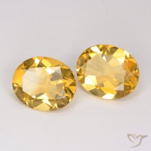 Gemas de Citrino Naranja dorado natural de 5.81 ct, Ovalada, VS