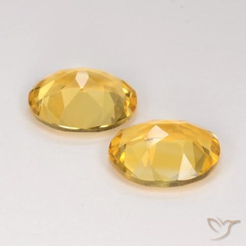 Gemas de Citrino Naranja dorado natural de 5.81 ct, Ovalada, VS
