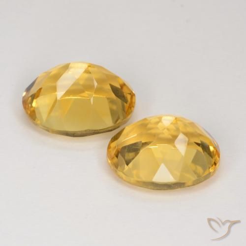 Gemas de Citrino Dorado medio natural de 7.26 ct, Ovalada, VS