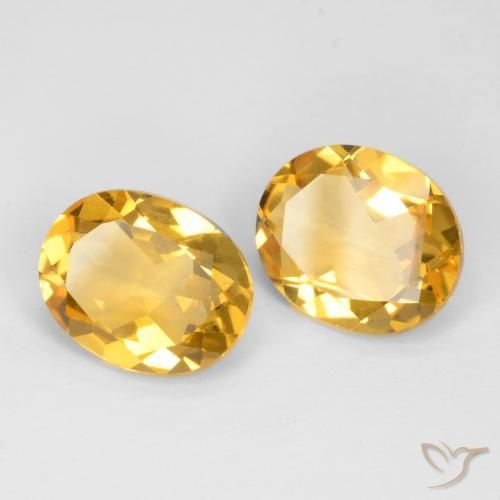 Gemas de Citrino Dorado natural de 6.10 ct, Ovalada, VS