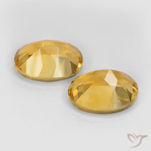 Gemas de Citrino Dorado medio natural de 6.76 ct, Ovalada, VS