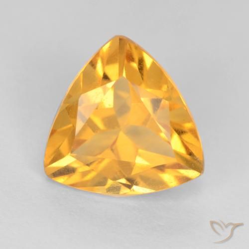 1.09ct Natural Naranja dorado intenso Citrino, Trillón, VS