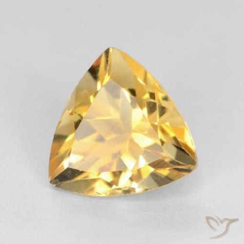 Citrino Dorado claro natural de 1.13 ct, Trillón, VS