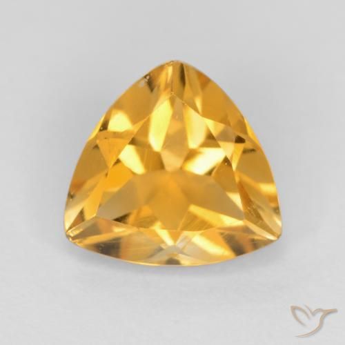 0.91ct Natural Naranja dorado Citrino, Trillón, VS