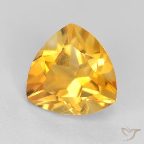 1.14ct Natural Naranja dorado Citrino, Trillón, VS