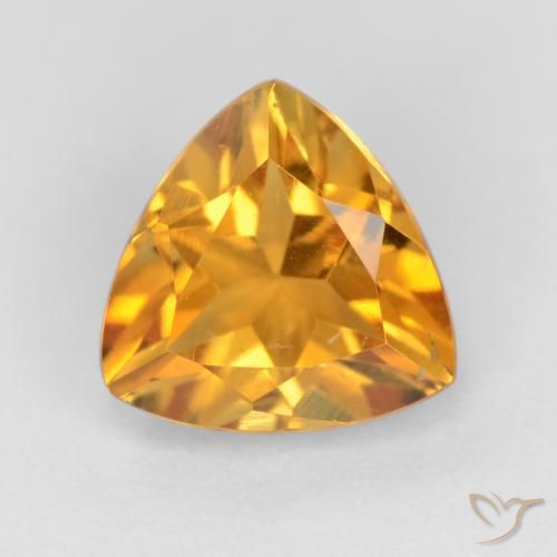 1.13ct Natural Dorado naranja intenso Citrino, Trillón, VS