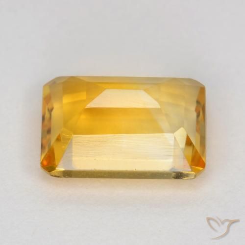 Citrino Dorado medio natural de 1.47 ct, Corte Octágono / Esmeralda, VS
