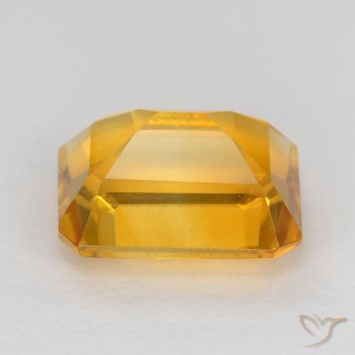 Citrino Naranja dorado intenso natural de 1.57 ct, Corte Octágono / Esmeralda, VS
