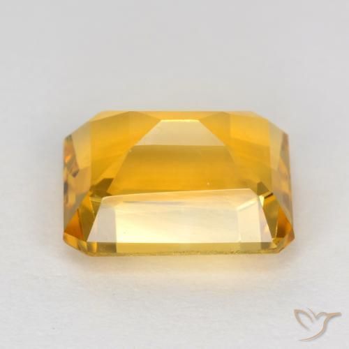 Citrino Naranja dorado intenso natural de 1.67 ct, Corte Octágono / Esmeralda, VS