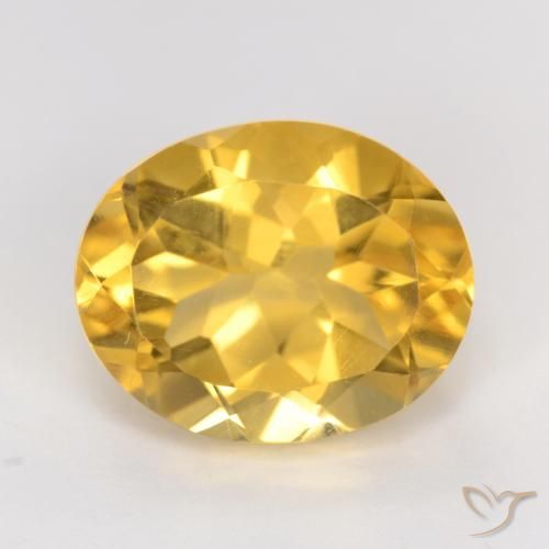 3.42ct Natural Dorado medio Citrino, Ovalada, VS
