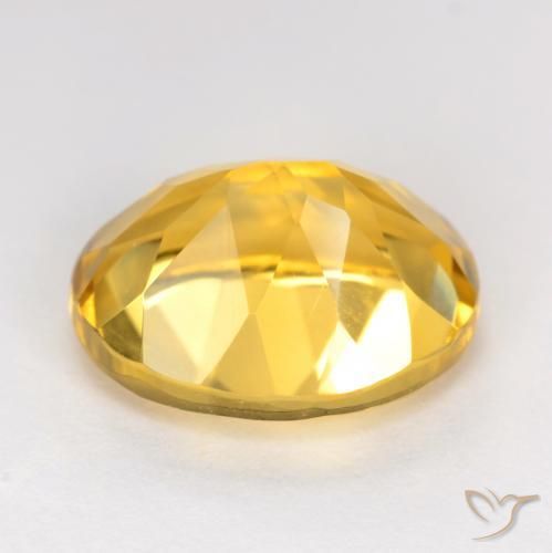 Citrino Dorado medio natural de 3.42 ct, Ovalada, VS