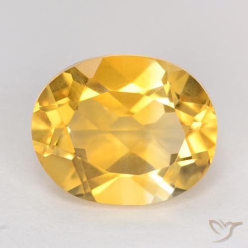 3.49ct Natural Dorado medio Citrino, Ovalada, VVS-VS