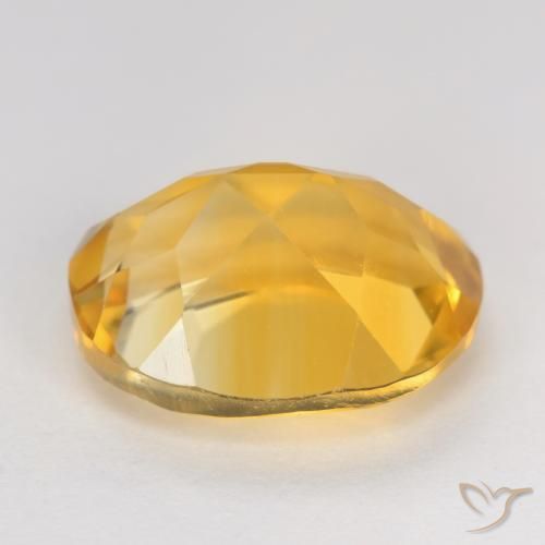 Citrino Dorado medio natural de 3.49 ct, Ovalada, VVS-VS