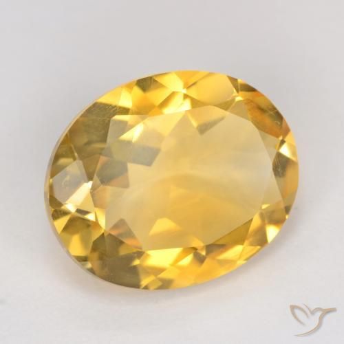 Citrino Dorado natural de 2.94 ct, Ovalada, VS
