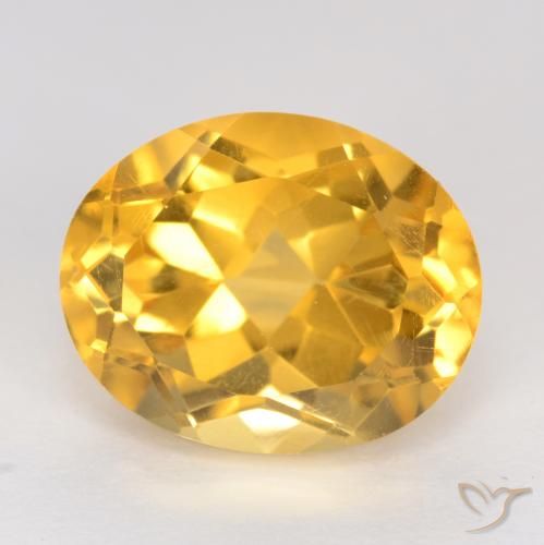 3.93ct Natural Dorado medio Citrino, Ovalada, VVS-VS
