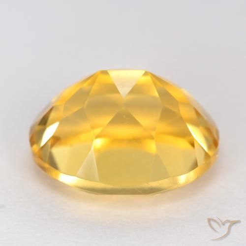 Citrino Dorado medio natural de 3.93 ct, Ovalada, VVS-VS