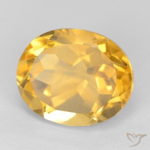 Citrino Dorado claro natural de 3.85 ct, Ovalada, VS