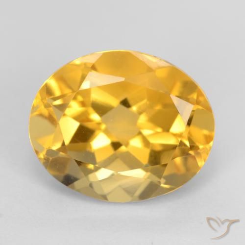 3.40ct Natural Dorado claro Citrino, Ovalada, VVS-VS