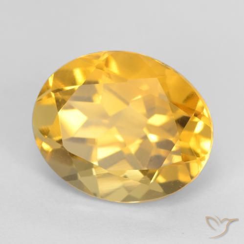 Citrino Dorado claro natural de 3.40 ct, Ovalada, VVS-VS