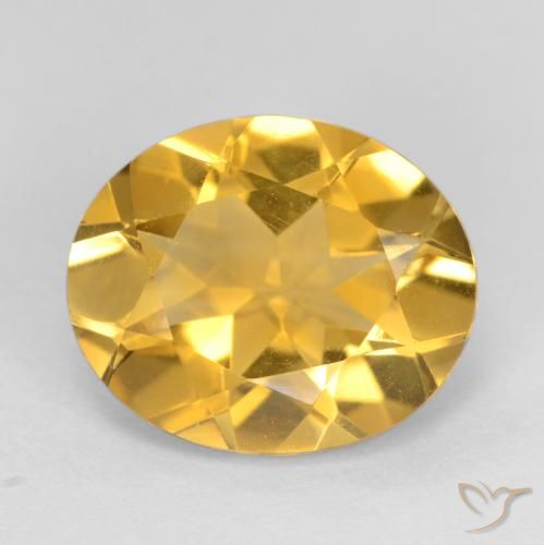 3.06ct Natural Dorado medio Citrino, Ovalada, VVS-VS