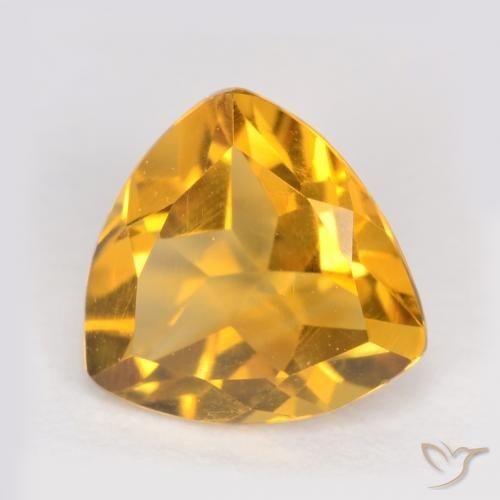 0.98ct Natural Dorado naranja Citrino, Trillón, VS