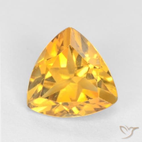 0.95ct Natural Dorado medio Citrino, Trillón, VS