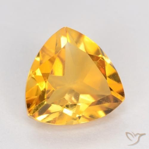 Citrino Dorado oscuro natural de 1.02 ct, Trillón, VS