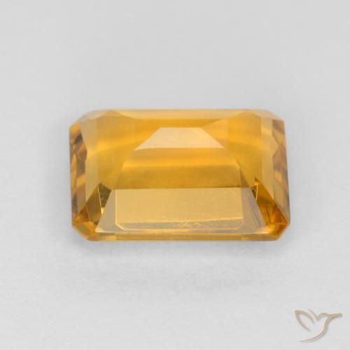 Citrino Dorado oscuro natural de 1.43 ct, Corte Octágono / Esmeralda, VVS-VS