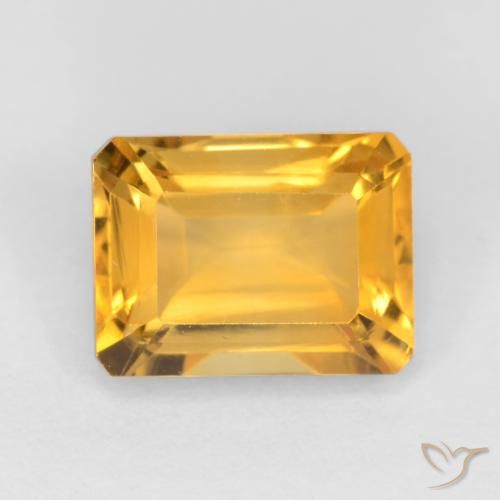 1.72ct Natural Dorado oscuro Citrino, corte esmeralda, VVS-VS
