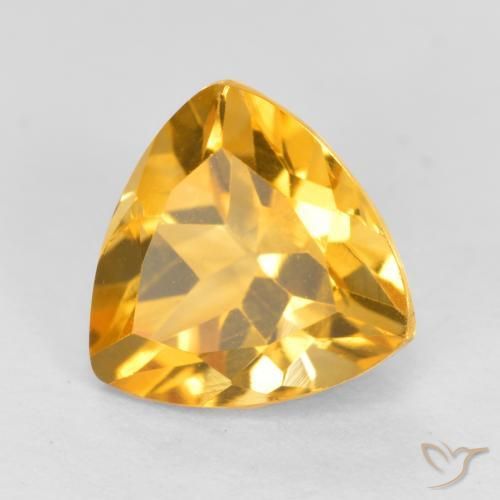Citrino Dorado claro natural de 1.29 ct, Trillón, VS