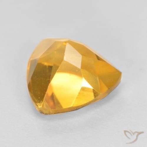 Citrino Dorado claro natural de 1.29 ct, Trillón, VS