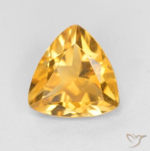 0.90ct Natural Naranja dorado intenso Citrino, Trillón, VS